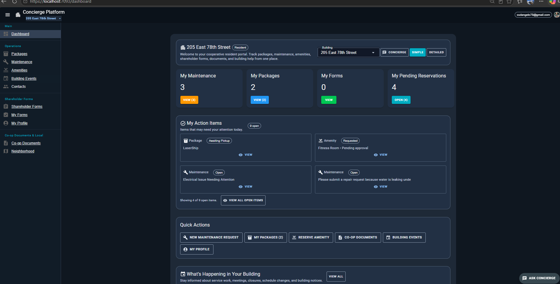 Resident Dashboard